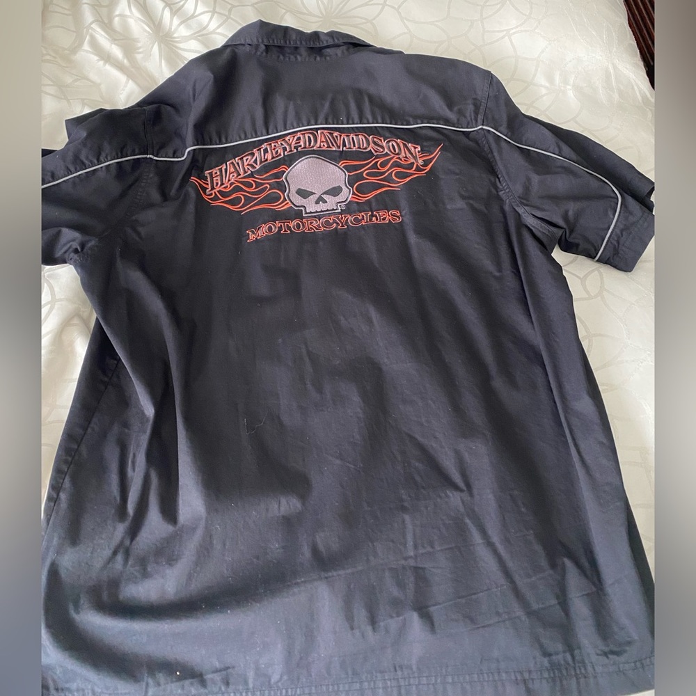 Original Harley Davidson short sleeve button down XL black shirt.
